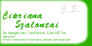 cipriana szalontai business card